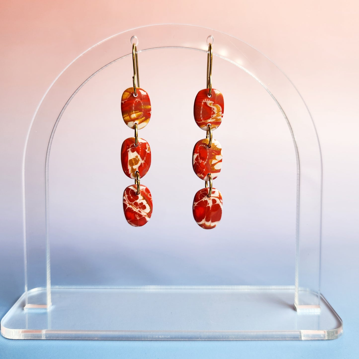 Red Drops - Dangle Earrings