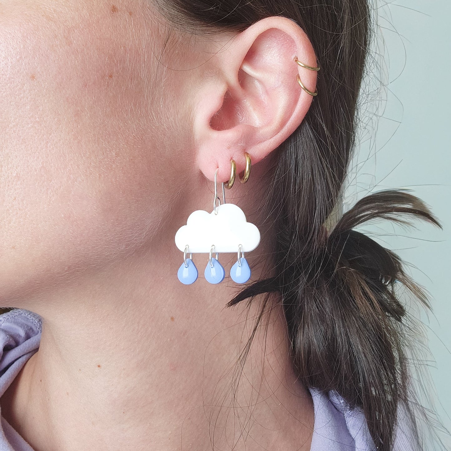 Rainy Cloud - Dangle Earrings