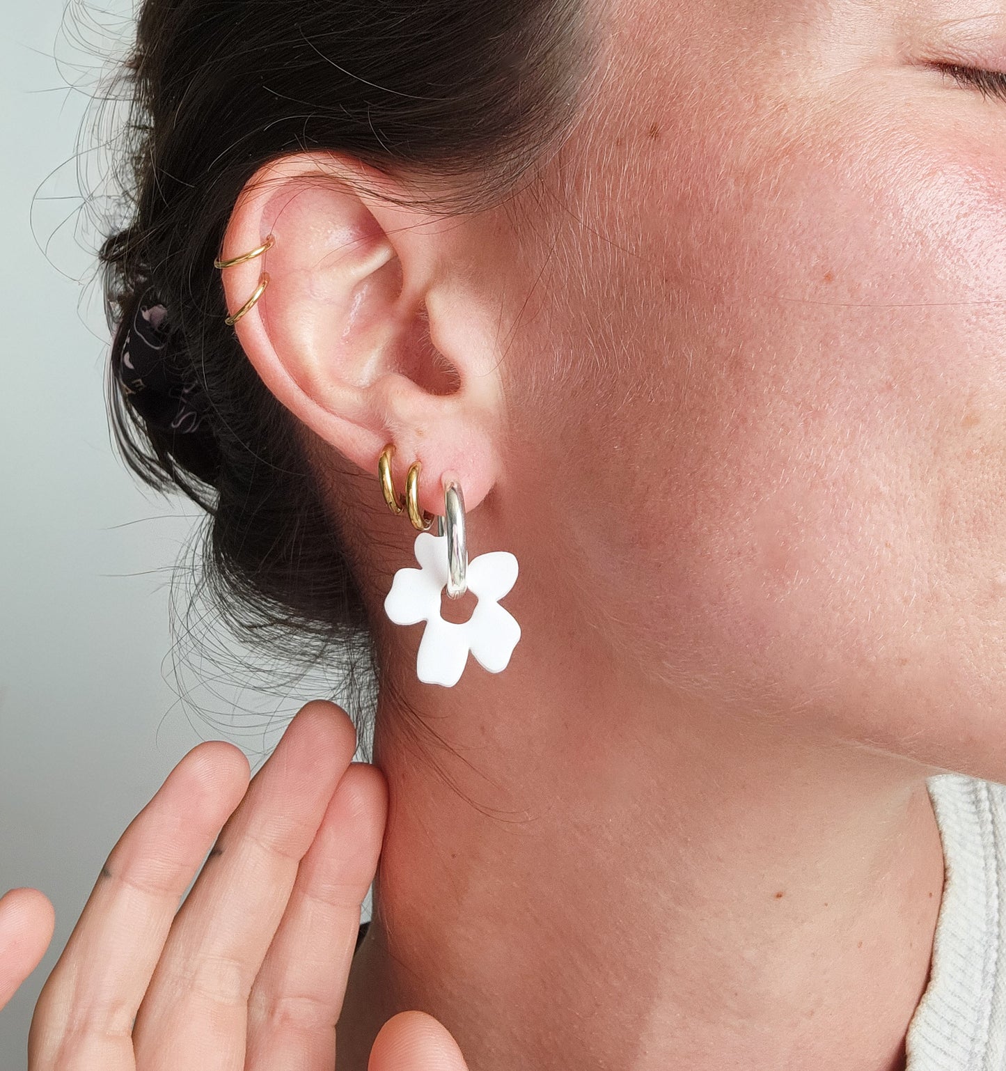 Organic Flower - Dangle Earrings