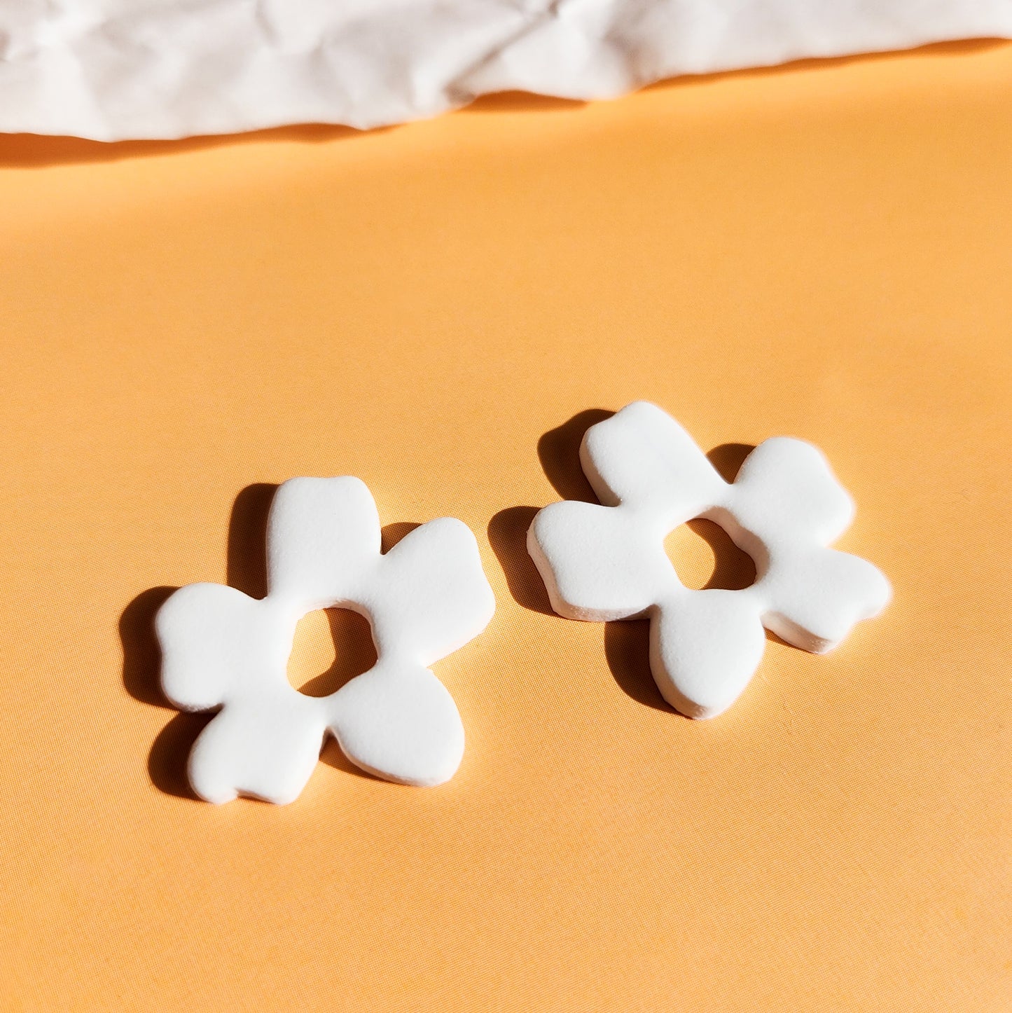 Organic Flower Trio - Dangle Earrings