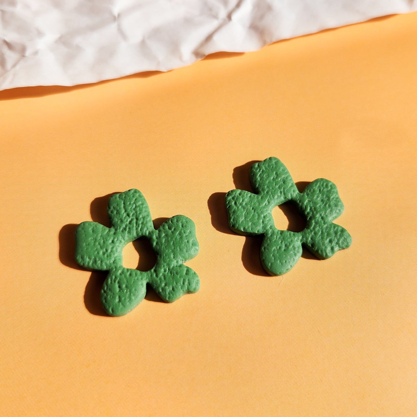 Organic Flower Trio - Dangle Earrings