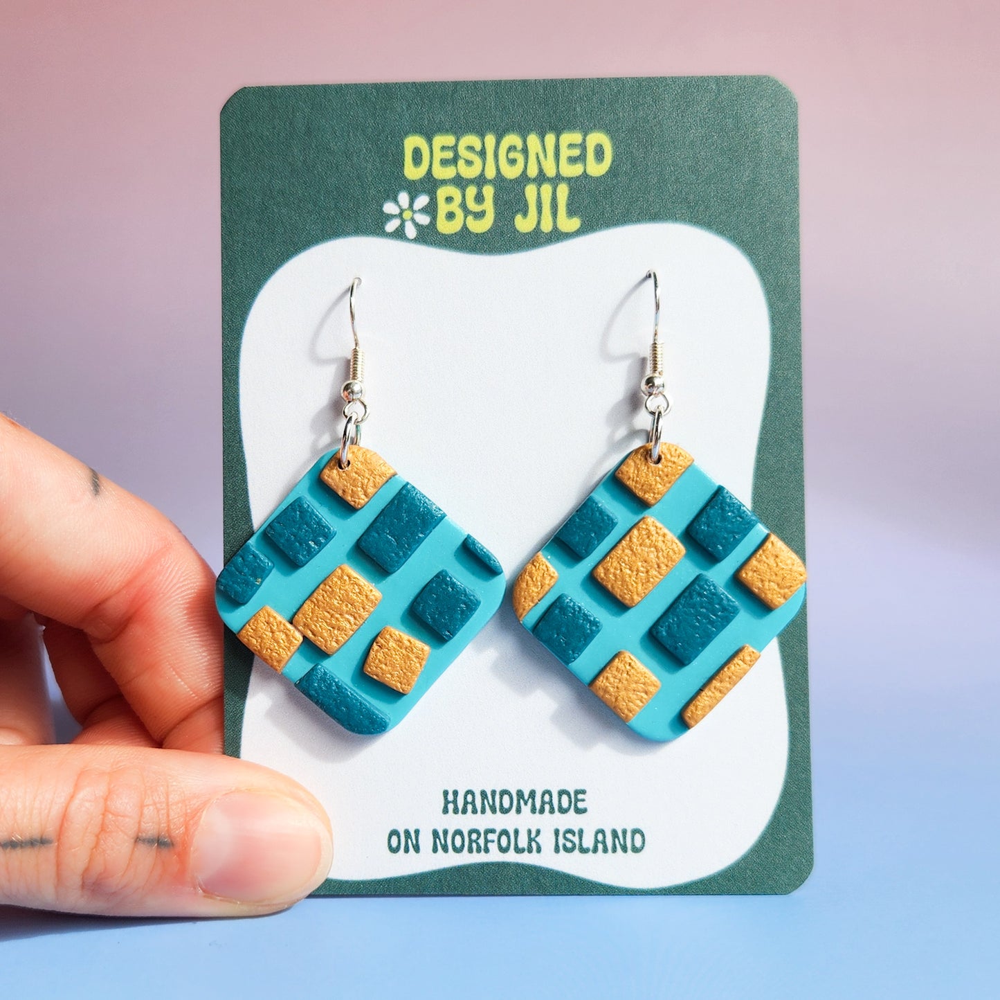 Funky Bricks - Dangle Earrings