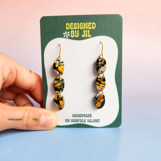 Metallic Drops - Dangle Earrings