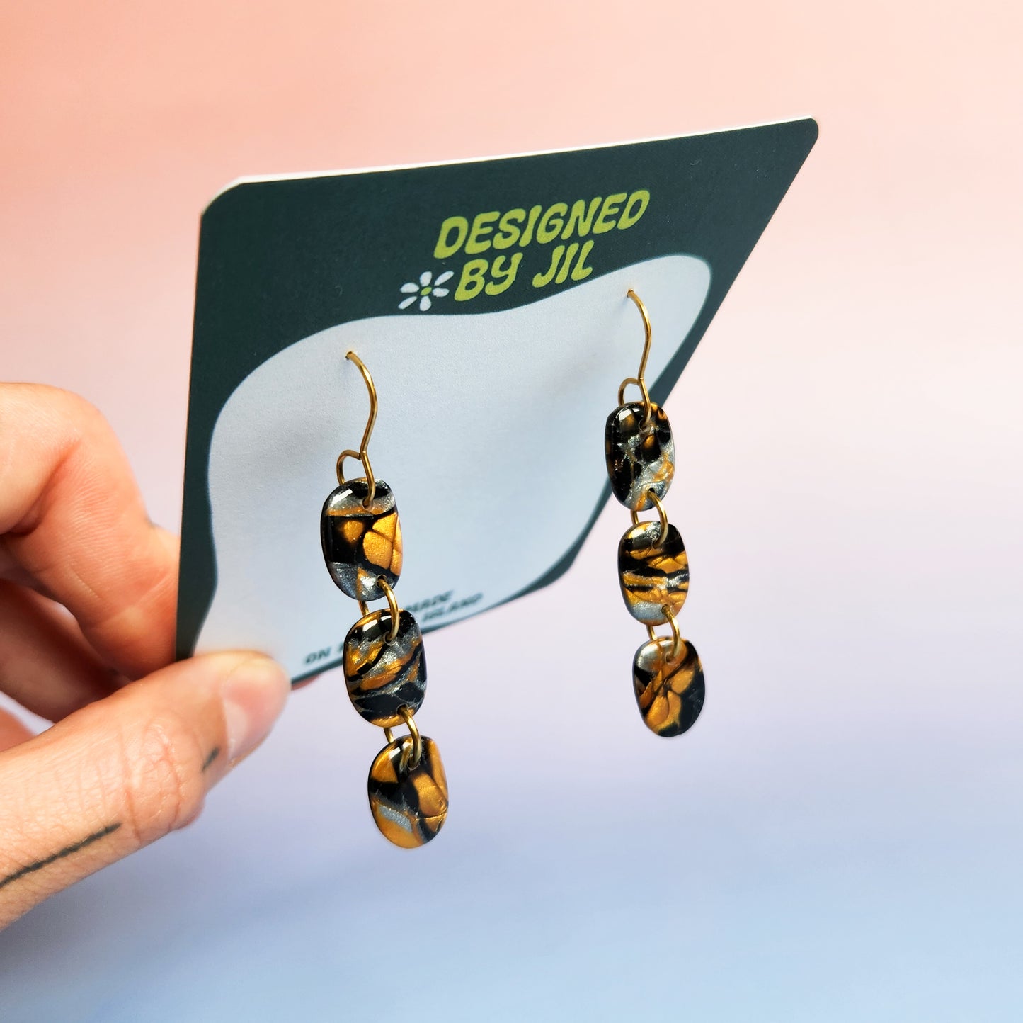 Metallic Drops - Dangle Earrings