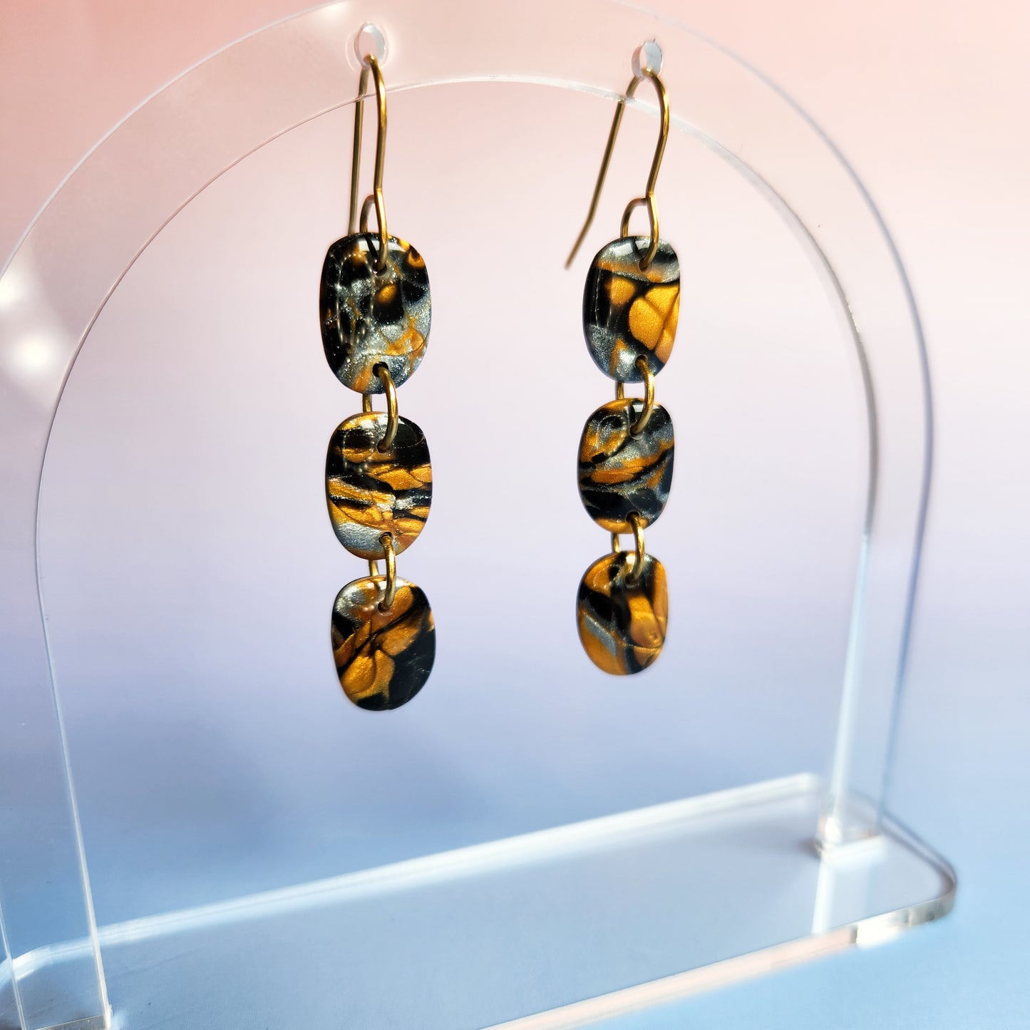 Metallic Drops - Dangle Earrings