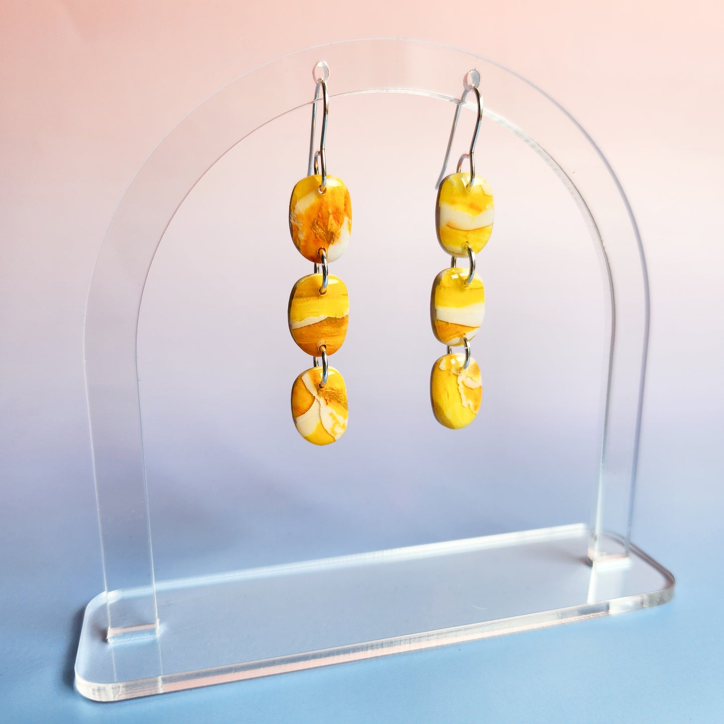 Yellow Drops - Dangle Earrings