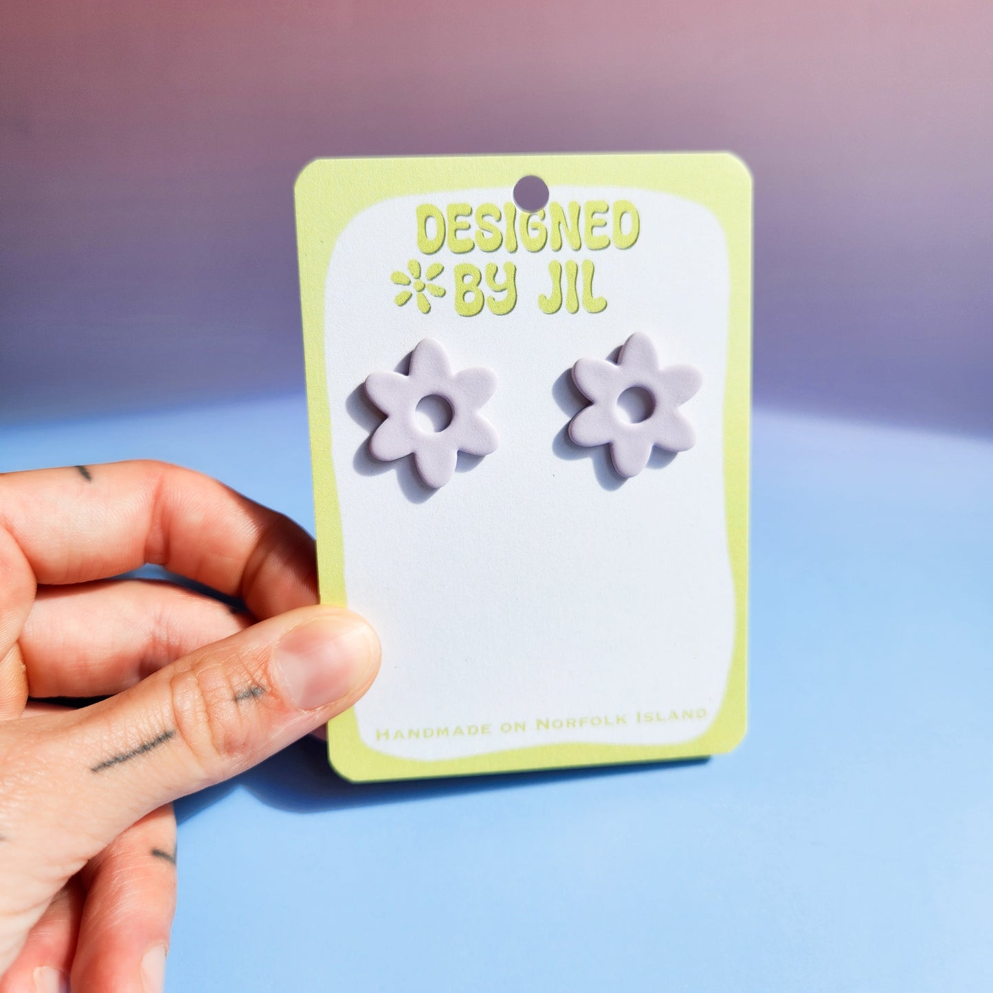 Pastel flowers medium - studs