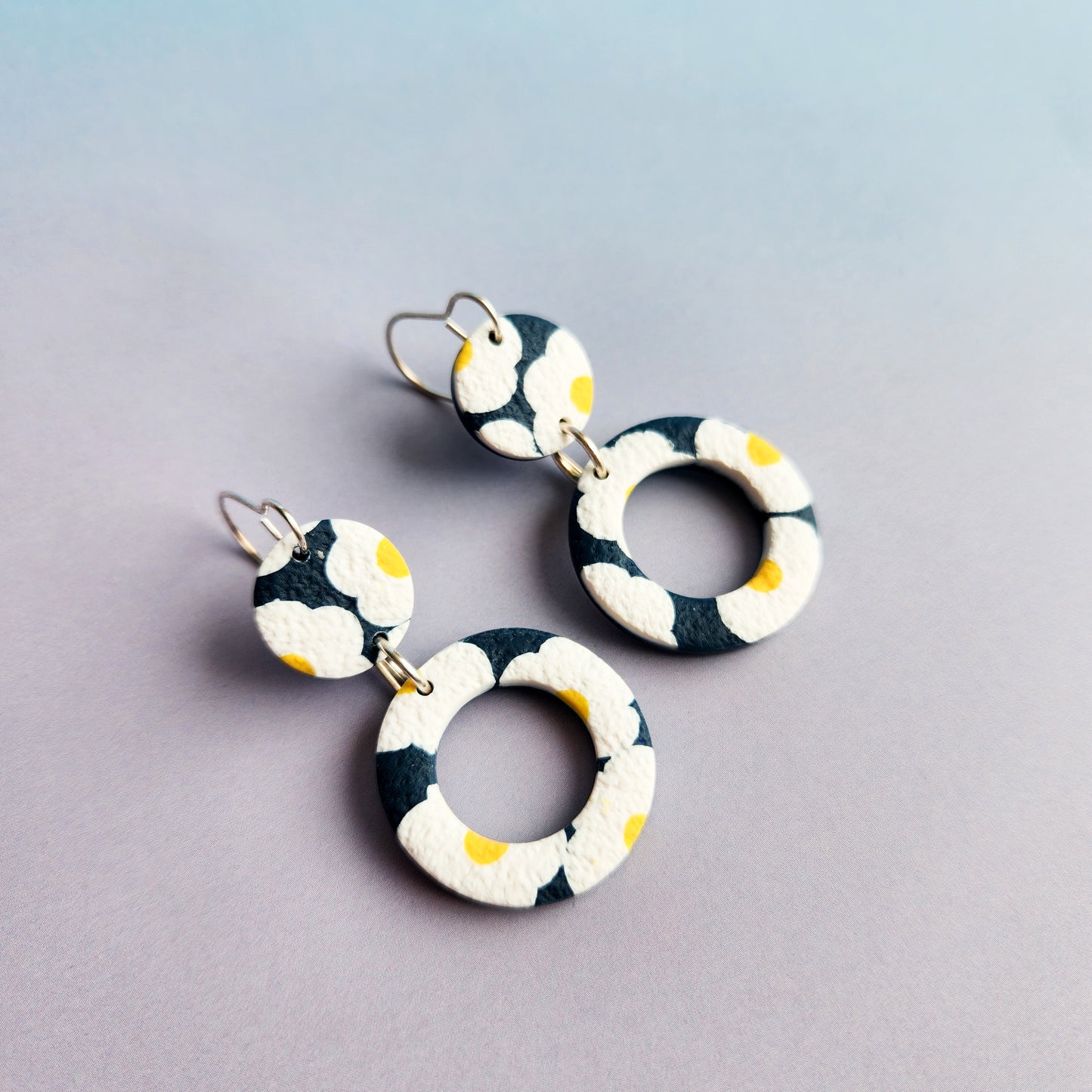 Double Daisy - Dangle Earrings