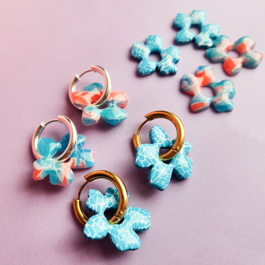Ocean & Multicoloured Flower Dangle Earrings