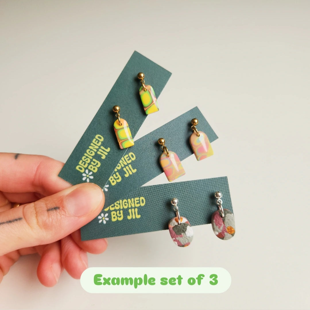 Mystery Bundle - 3 Pairs of Studs
