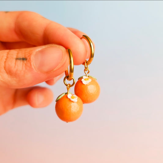 Orange Squeezy- Dangle Earrings