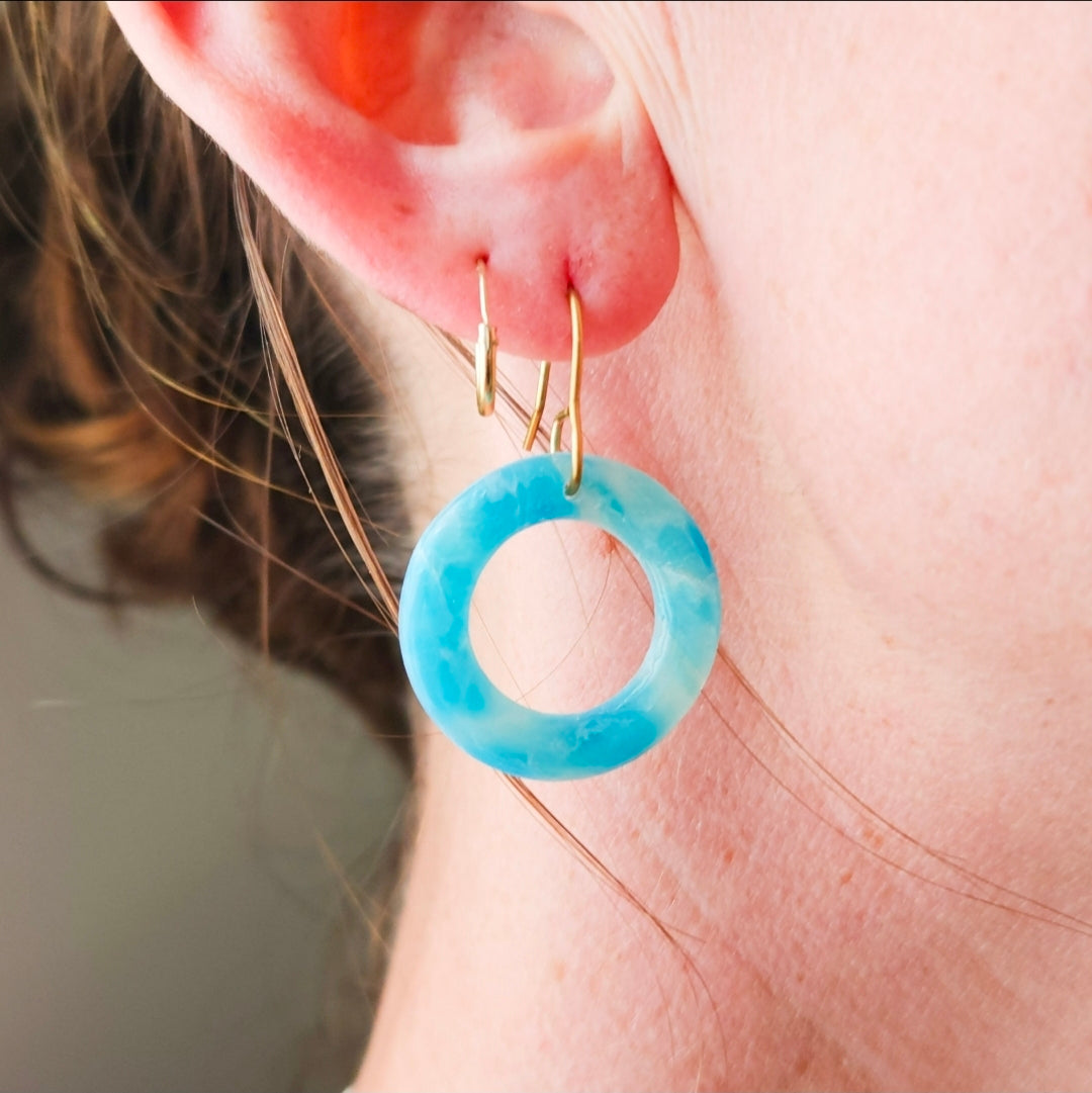 Blue Bay- Dangle Earrings