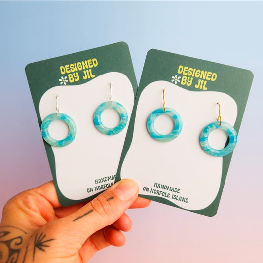 Blue Bay- Dangle Earrings