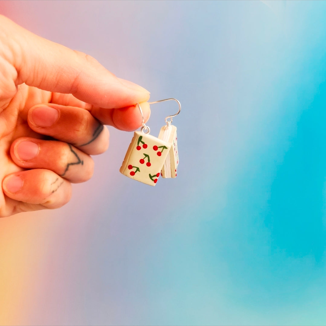 Cherry Book - Dangle Earrings