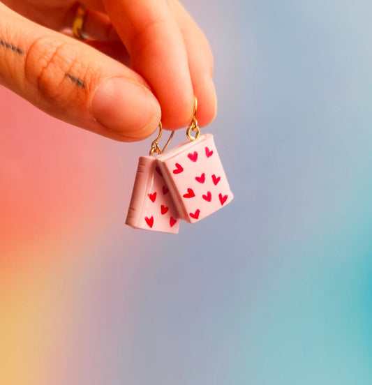 Heart Book - Dangle Earrings