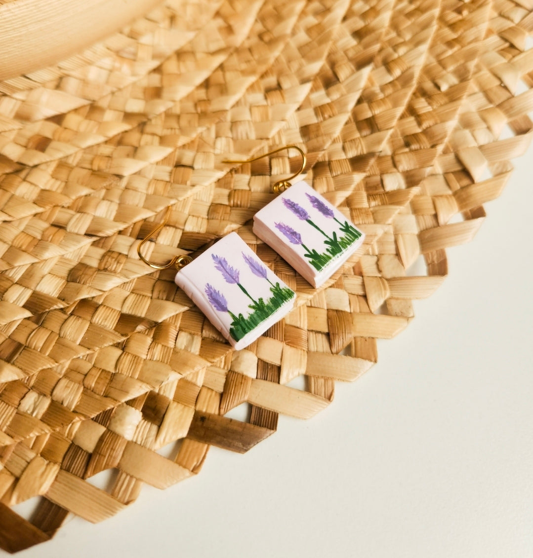 Lavender Book - Dangle Earrings