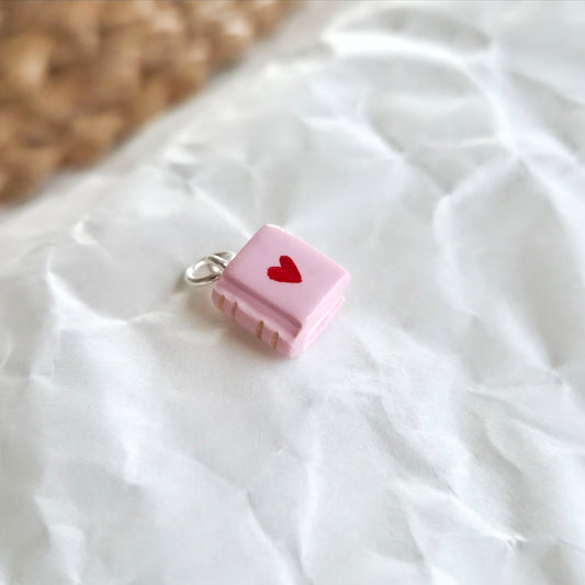 Pink Mini Heart Book - Charms