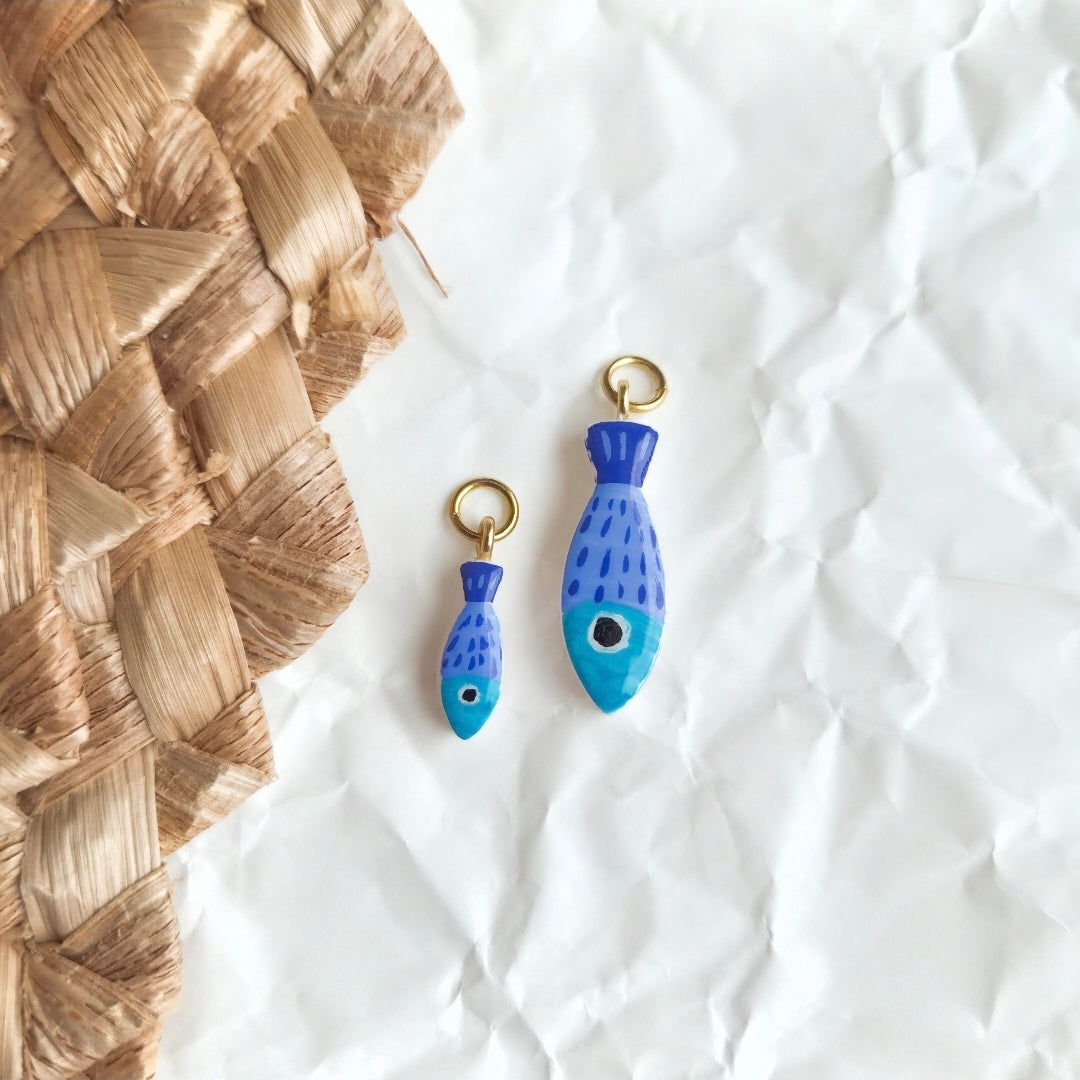 Painted Fish Blue - Charms