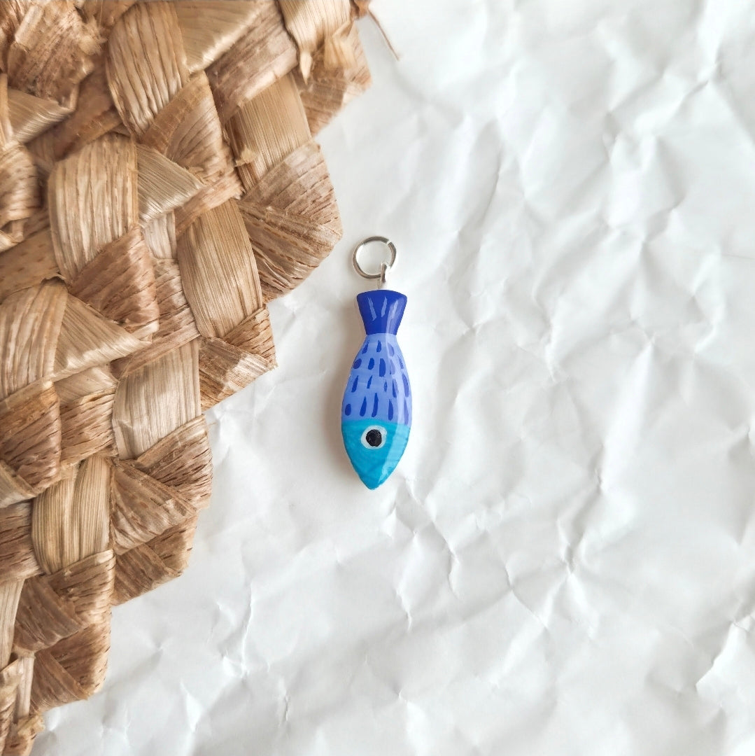 Painted Fish Blue - Charms