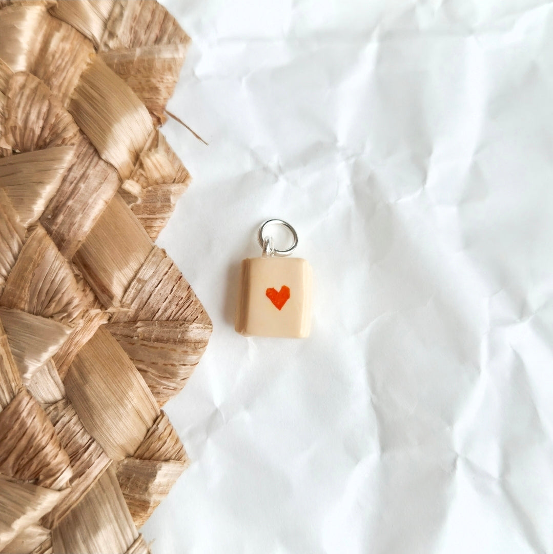 Yellow Mini Heart Book - Charms