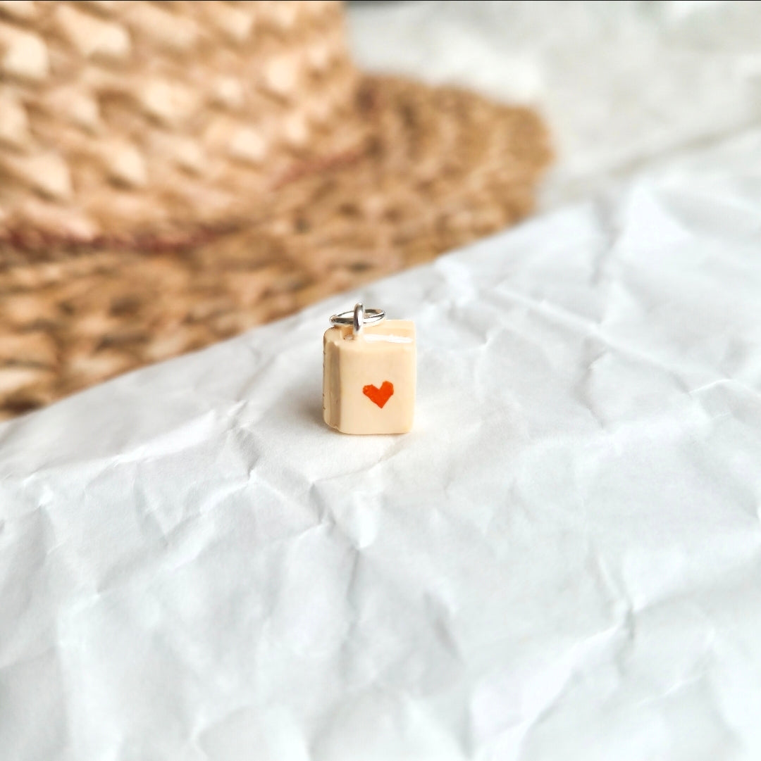 Yellow Mini Heart Book - Charms