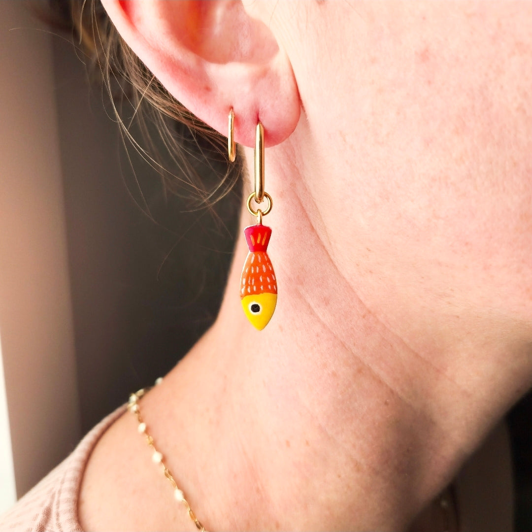 Painted Fish Orange - Charms