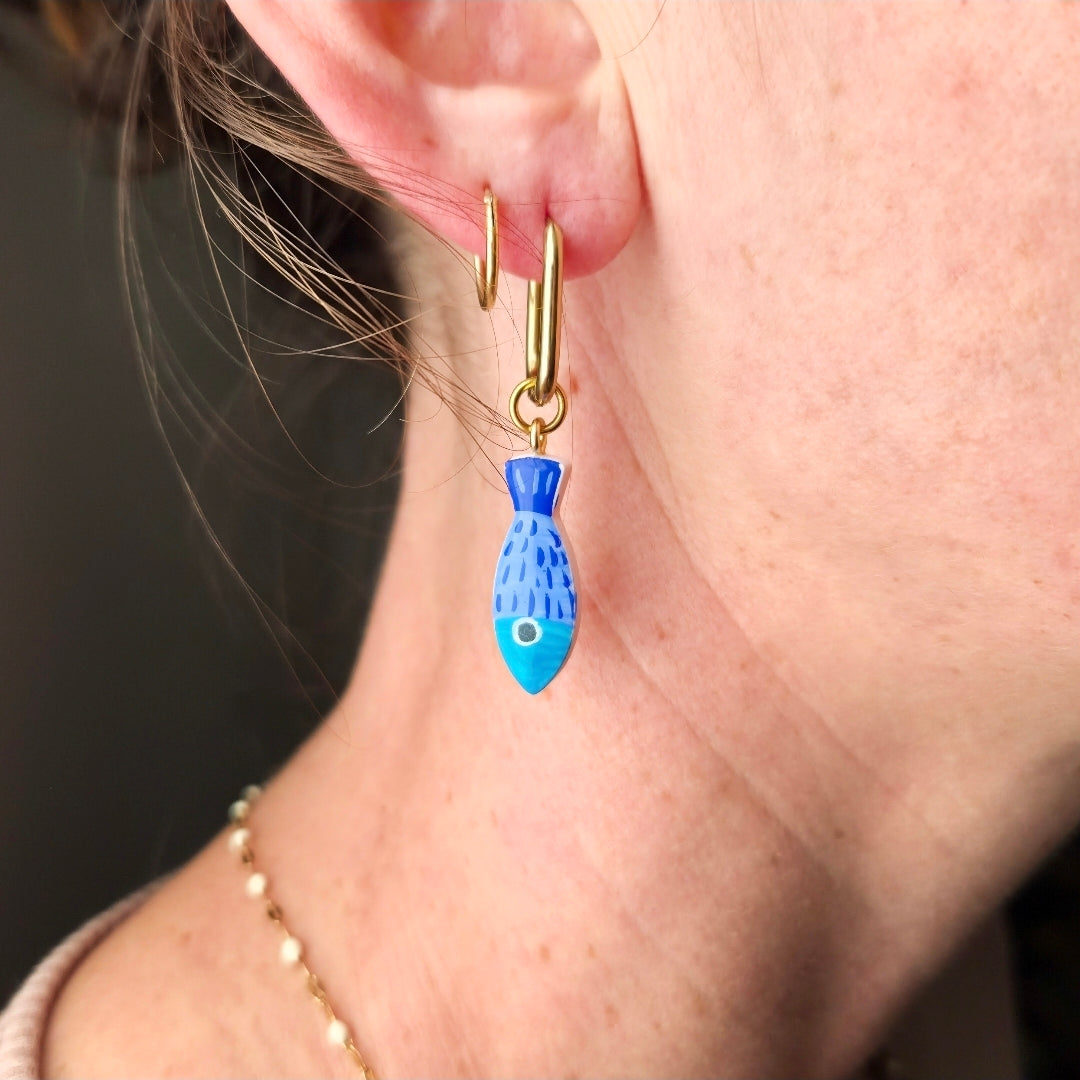 Painted Fish Blue - Charms