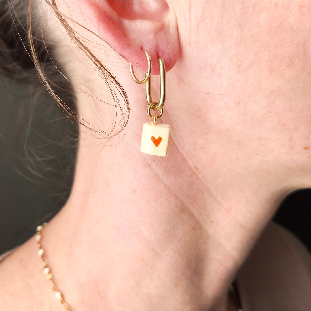 Yellow Mini Heart Book - Charms