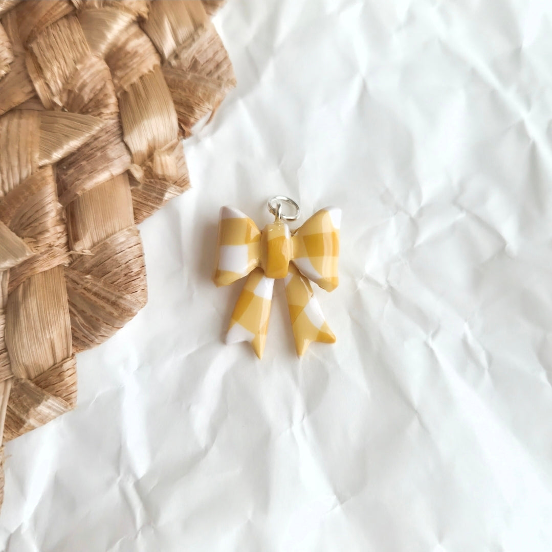 Yellow Bow Gingham - Charms