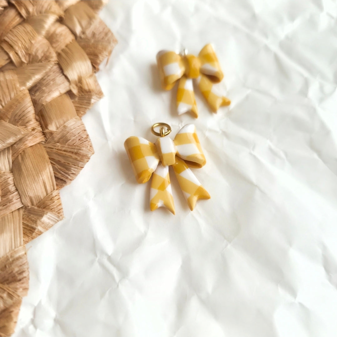 Yellow Bow Gingham - Charms