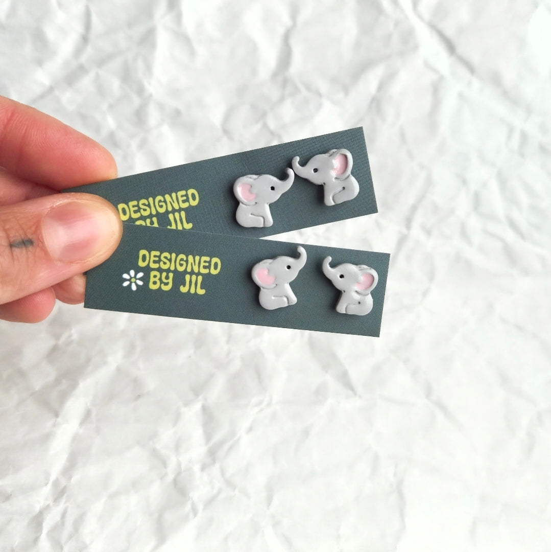 Mini Elephant - Stud Earrings