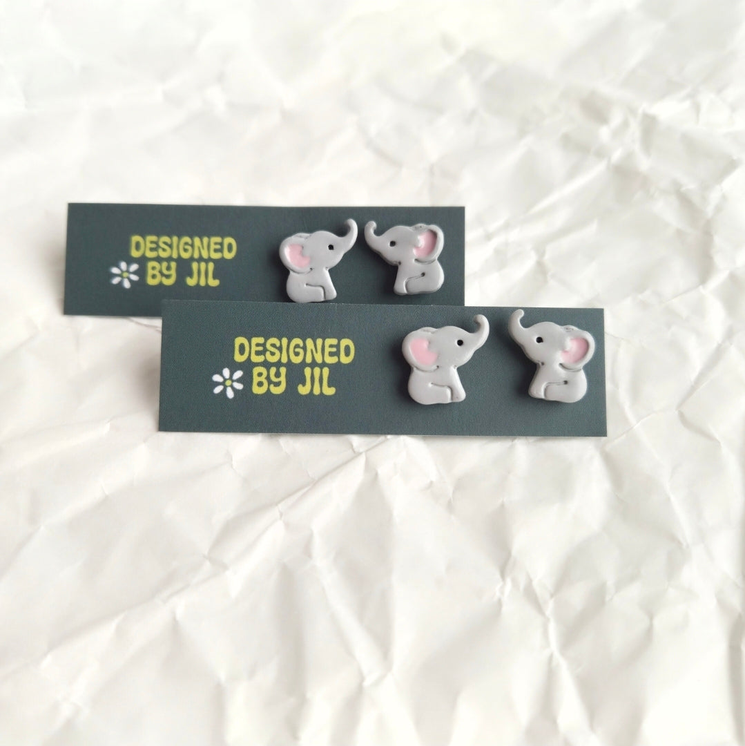 Mini Elephant - Stud Earrings