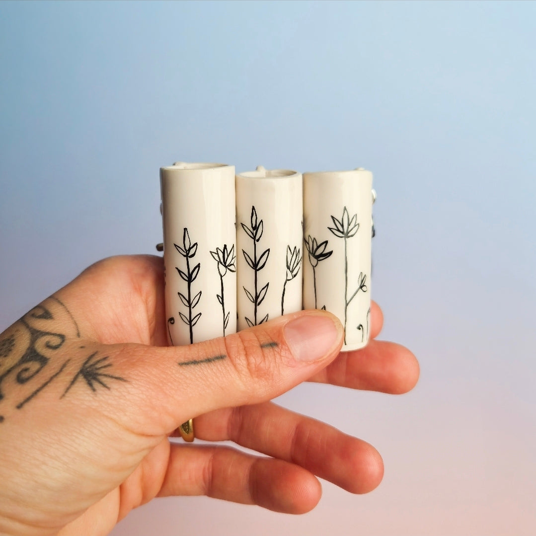 Painted Flower Garden - Lip Balm Case