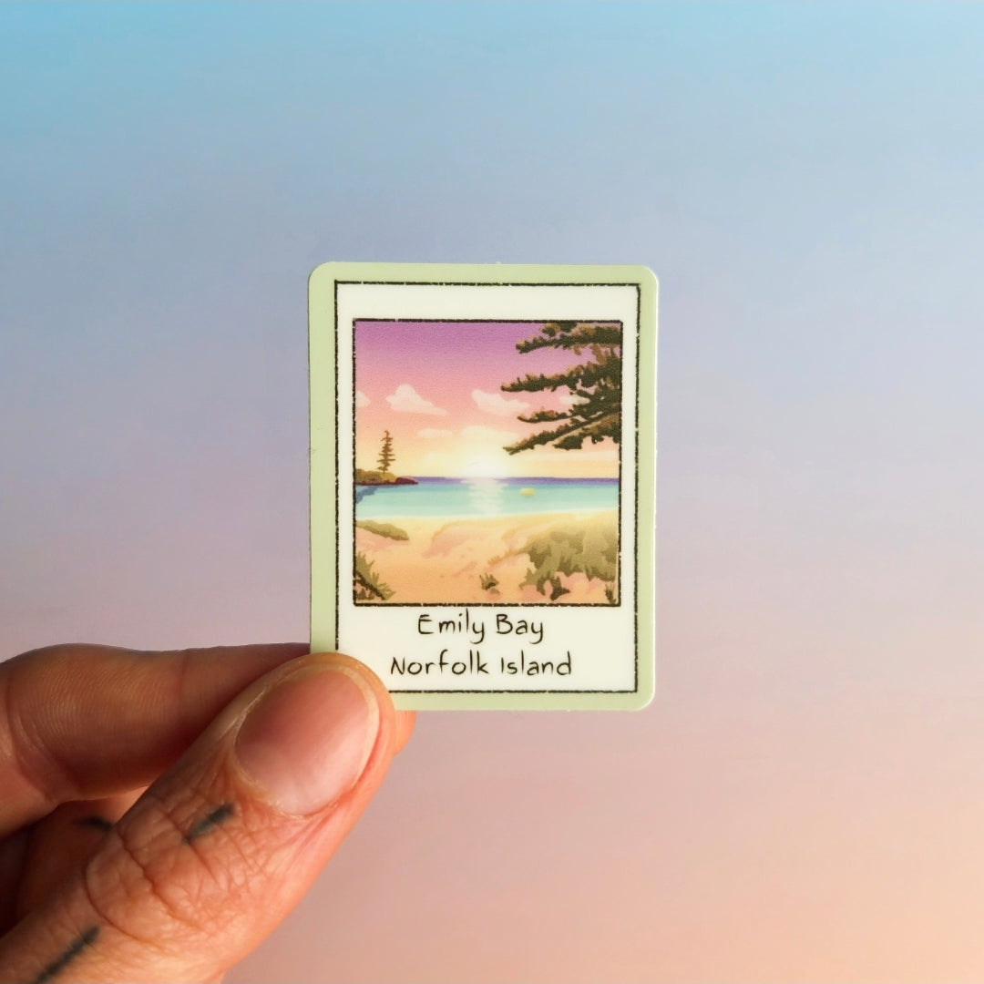Polaroid Island Emily Bay - Sticker