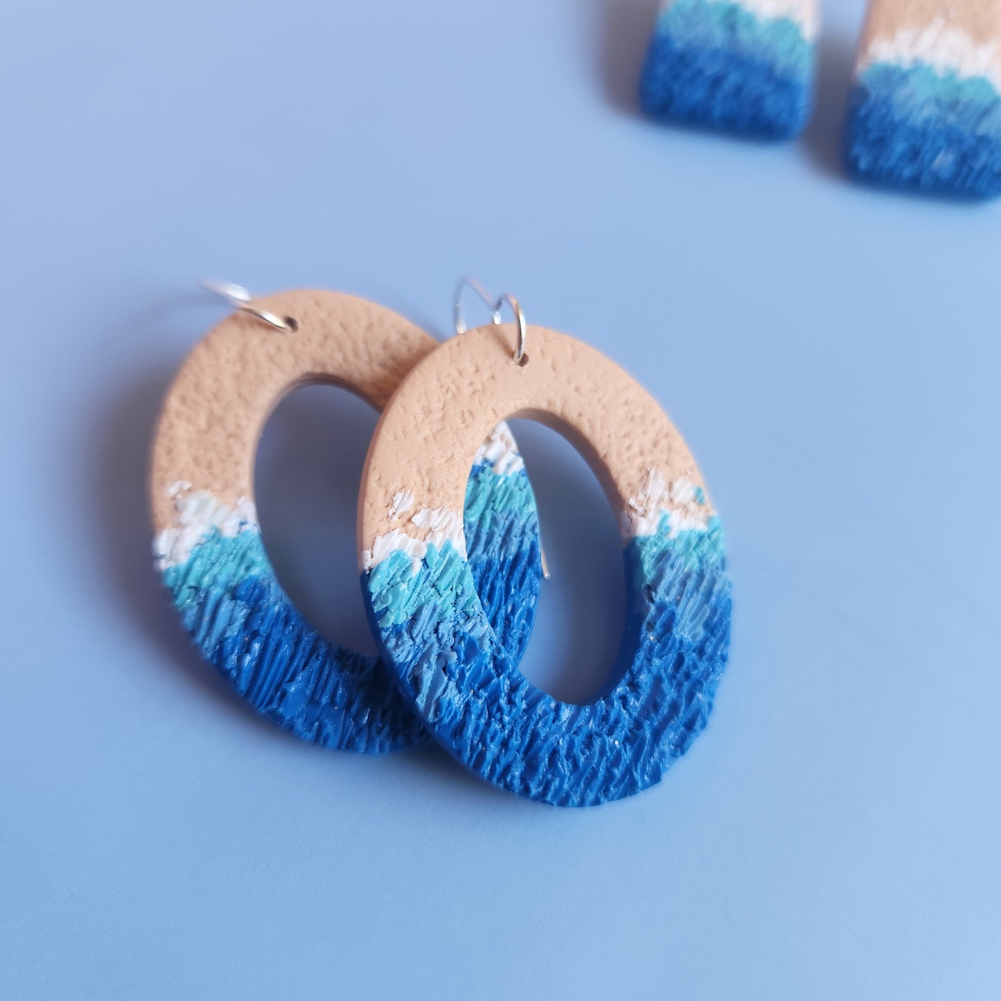 Oval Ocean - Dangle Earrings