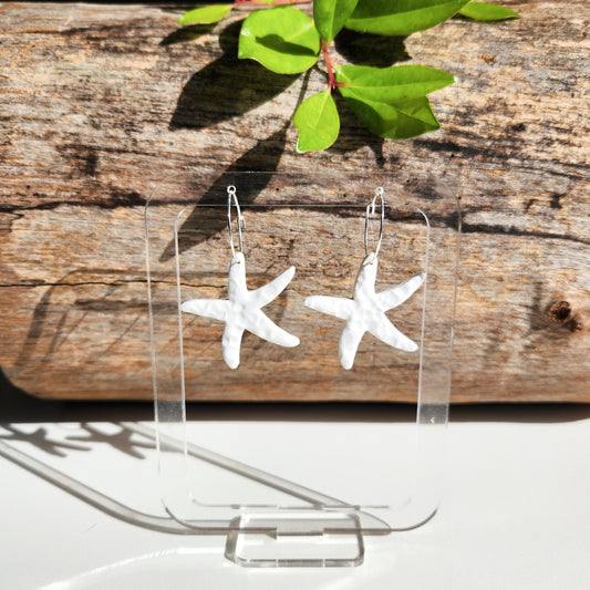 Starfish hoop earrings