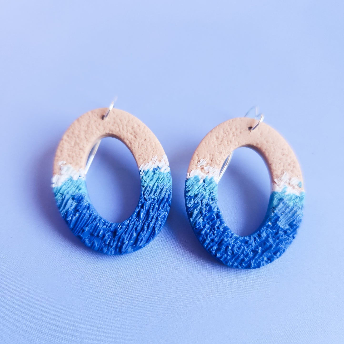 Oval Ocean - Dangle Earrings