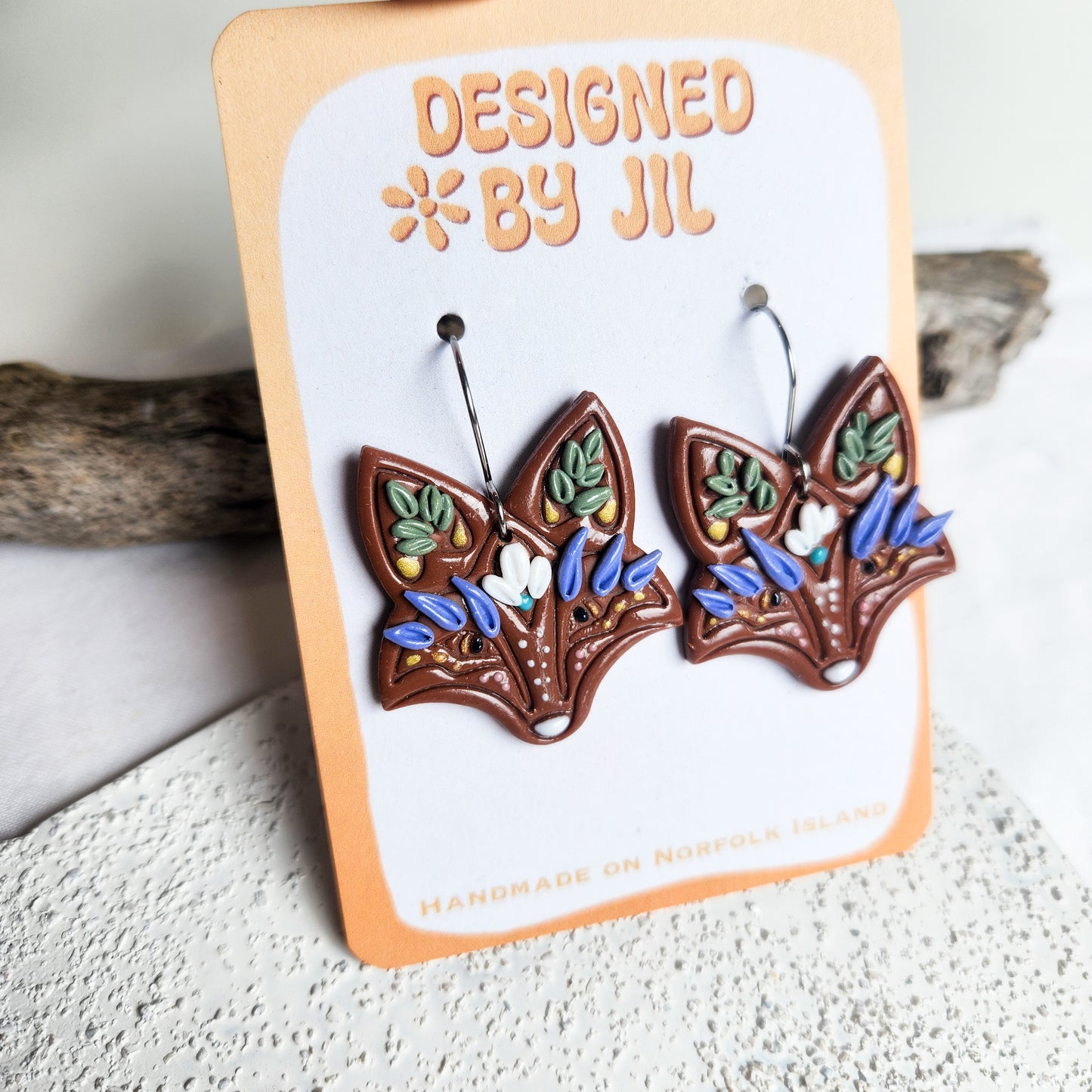 Mystical Fox - Dangle Earrings
